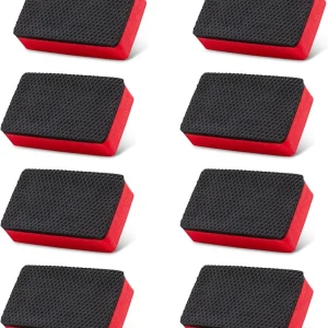 8PCS Clay Bar Sponge, Fine Grade Auto Detailing,Magic Car Pad Block Red